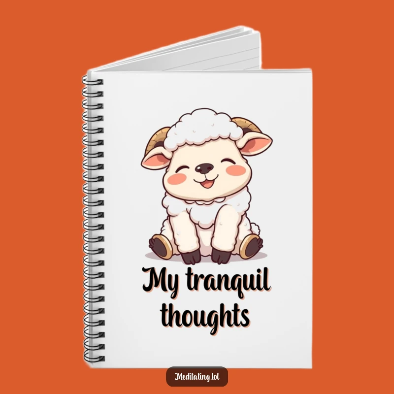 Funny Giggling Sheep Notebook, Relaxed Pose Journal for Creative and Comical Minds