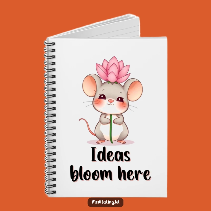 Funny Mouse Lotus Notebook: Journal Zen Thoughts Gift
