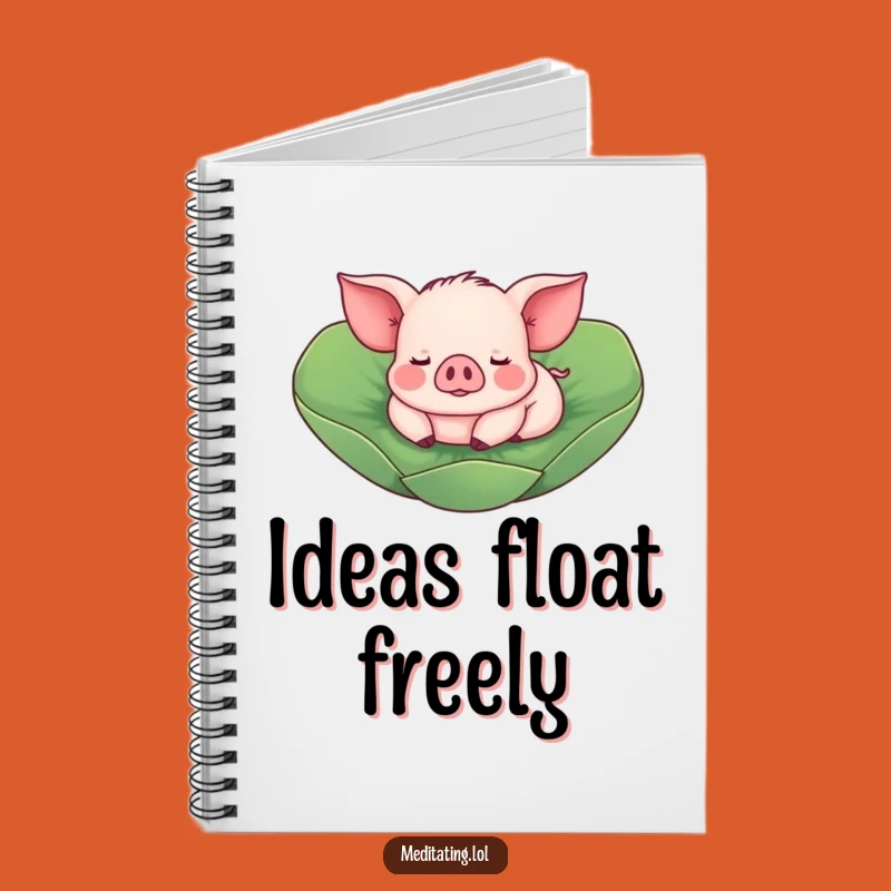 Funny Piglet Lotus Leaf Notebook: Journal Swine Pages for Funny Gift Ideas