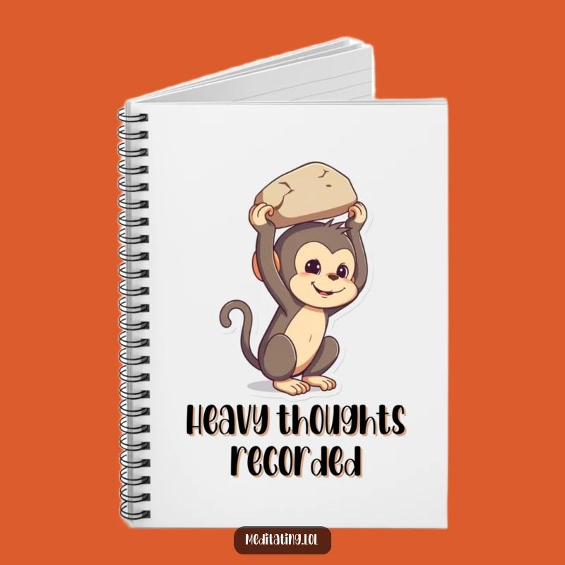 Funny Monkey Balancing Rock Notebook: Jot Down Ideas with Primate Wit