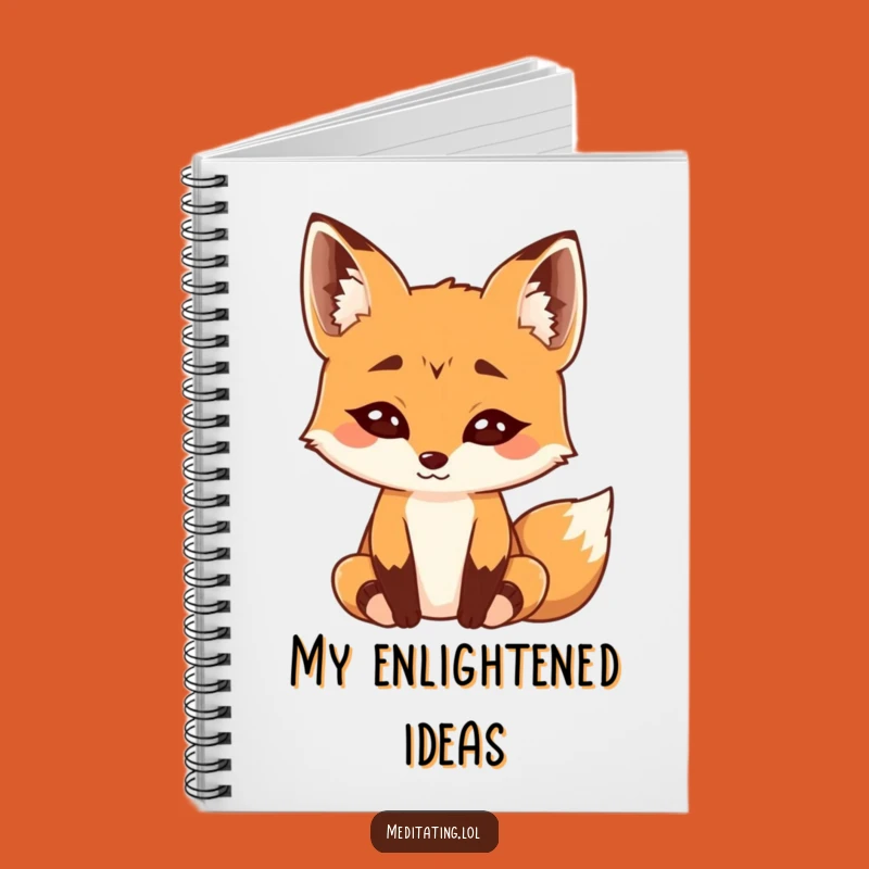 Funny Curious Fox Meditation Notebook - Jot Down Zen Thoughts