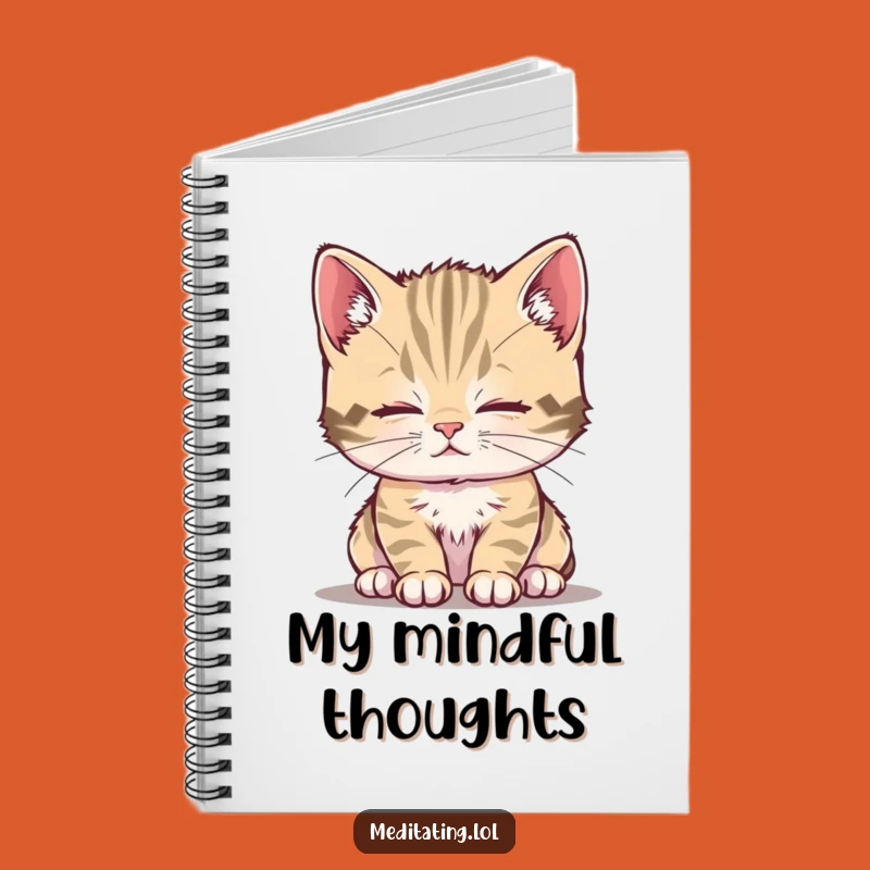 Funny Calm Kitten Notebook: Jot Down Peaceful Thoughts!