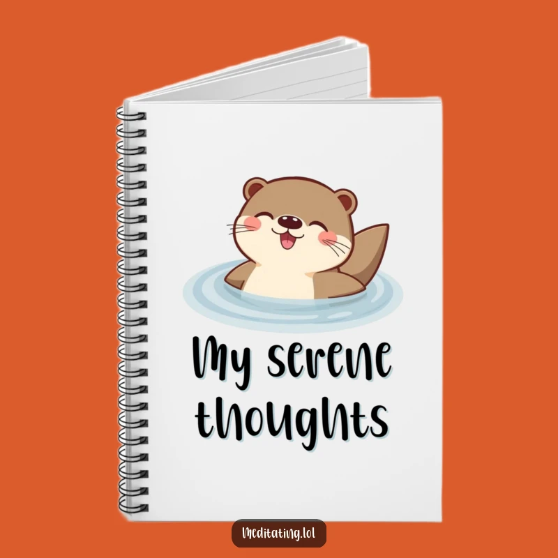 Funny Otter Notebook: Delighted Otter Floating Peacefully, Journal Your Thoughts Hilariously