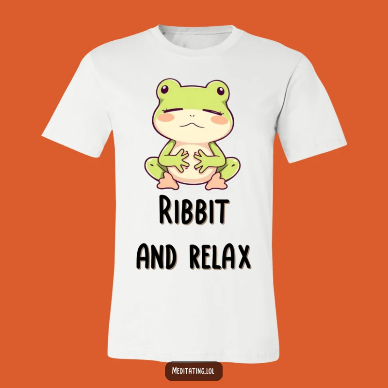Funny Frog Meditation T-Shirt - Calm Bouncing Zen Tee