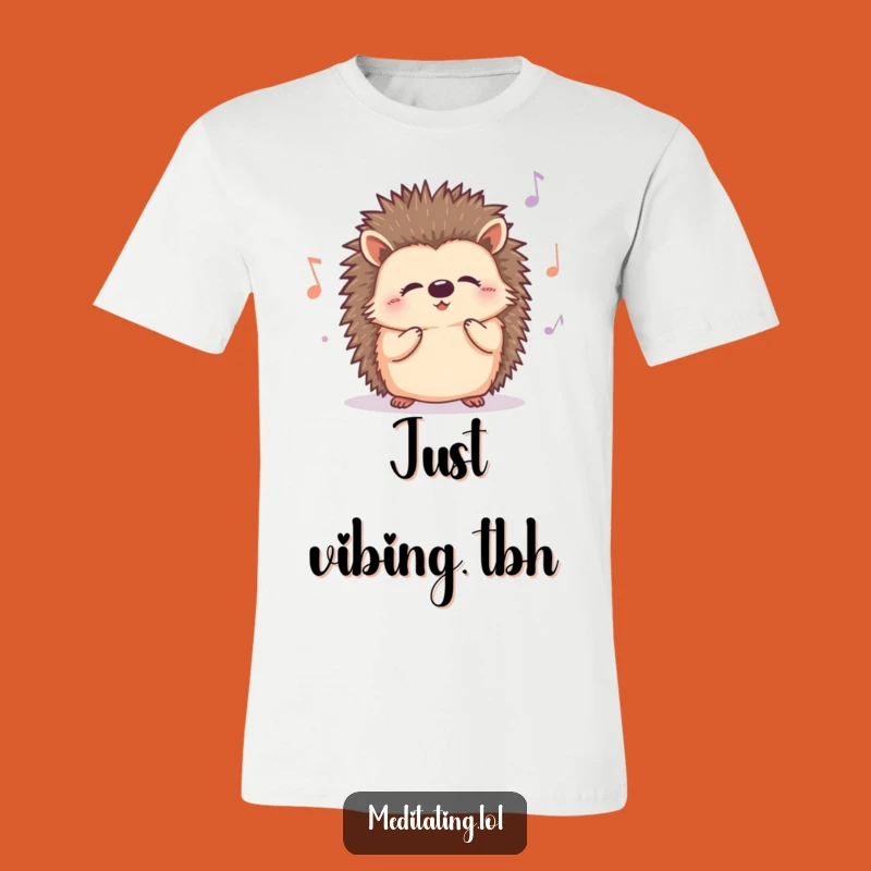 Funny Hedgehog Hum T-Shirt: Adorable Music Playing Animal Tee, Hilarious Gift for Any Occasion