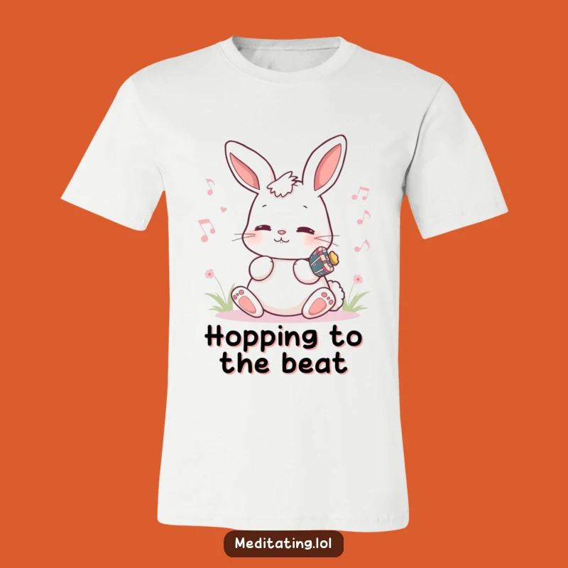 Funny Bunny Hummer T-Shirt: Peaceful Melody Tee, Great Music Gift