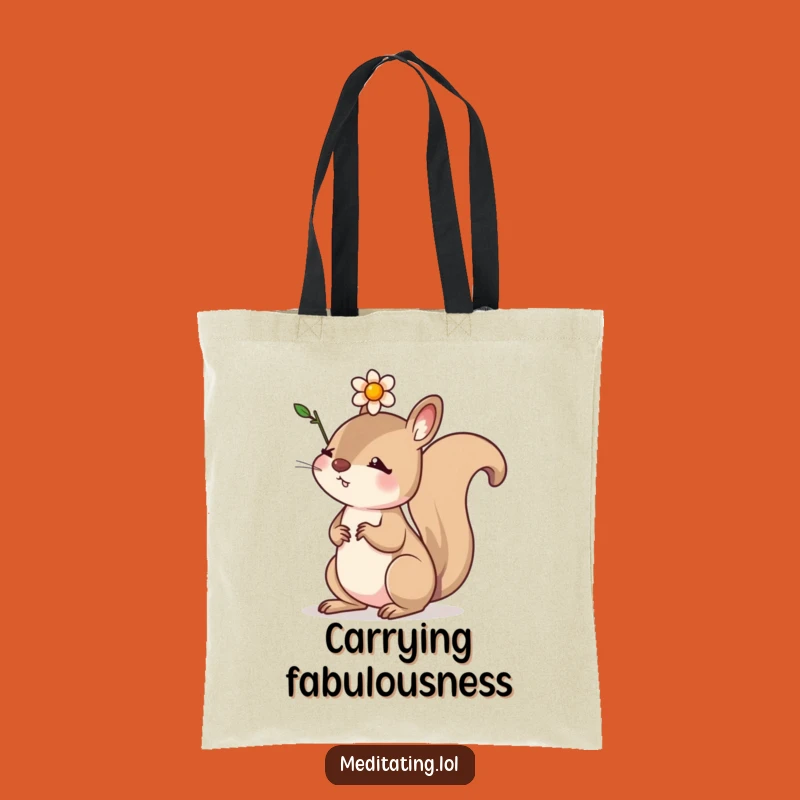 Funny Determined Squirrel Tote Bag: Carry Your Ambitions with Style