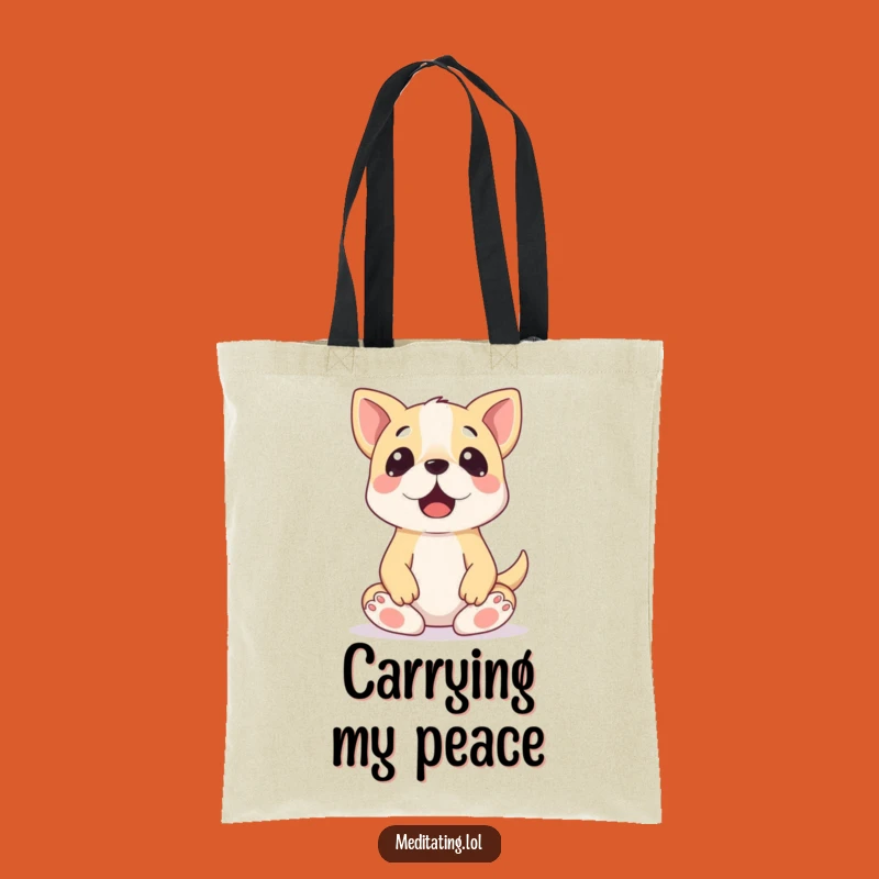 Funny Dog Meditation Tote Bag: Carry Your Calm (and Laughs) Stylishly